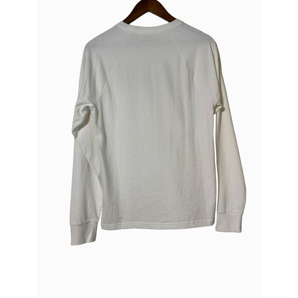 Everlane · Small · Men's Long-Sleeve Crew Tee · White Cotton Raglan - Picture 4 of 7